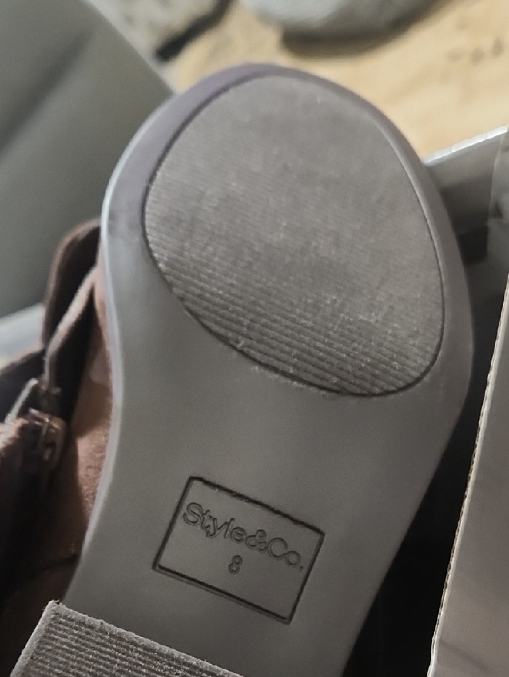Style & Co. Dark Brown Tall Riding Boots - Picture 5 of 5